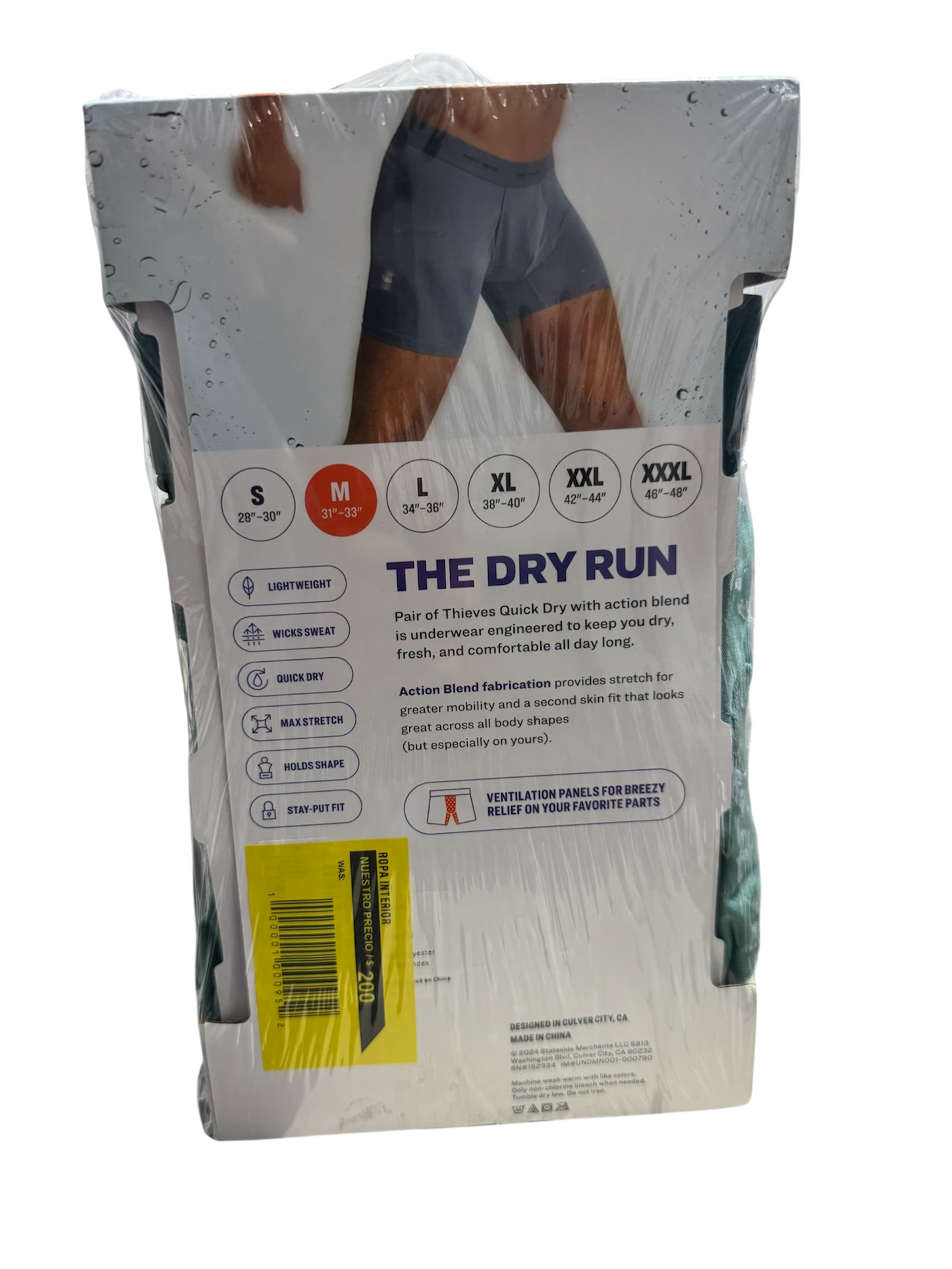 Pair of Thieves Boxer Briefs para Hombre, Quick Dry, Action Blend, 3-Pack Talla Mediana