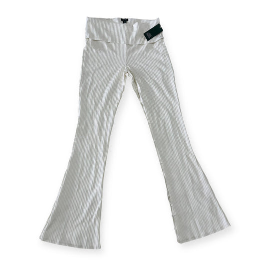 Leggings acampanados con abertura en el dobladillo Crema Dama Talla M