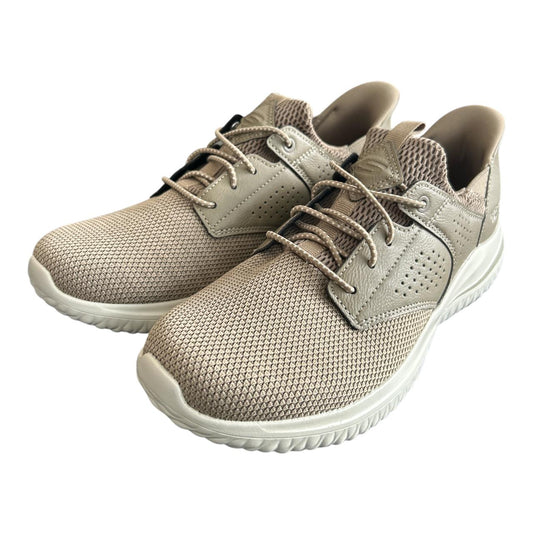 Tenis Casuales Skechers Delson 3.0 Cicada Slip-On Color Taupe Talla 7mx
